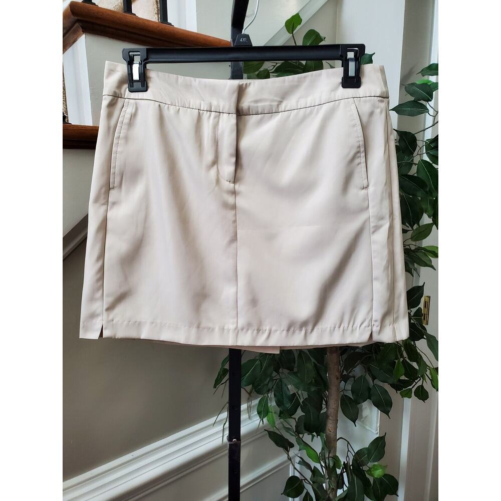Izod Golf Womens Beige 100% Polyester Straight & Pencil Activewear Skirt Size 10